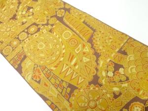 花更紗模様織出し名古屋帯